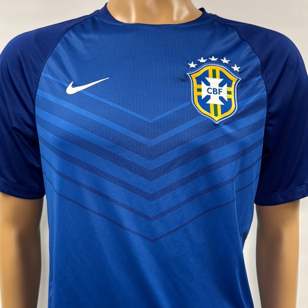 Nike Blue Brazil Training Soccer Jersey - Picture 2 of 14
